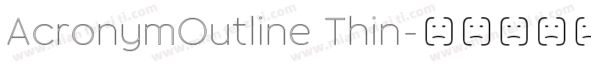 AcronymOutline Thin字体转换